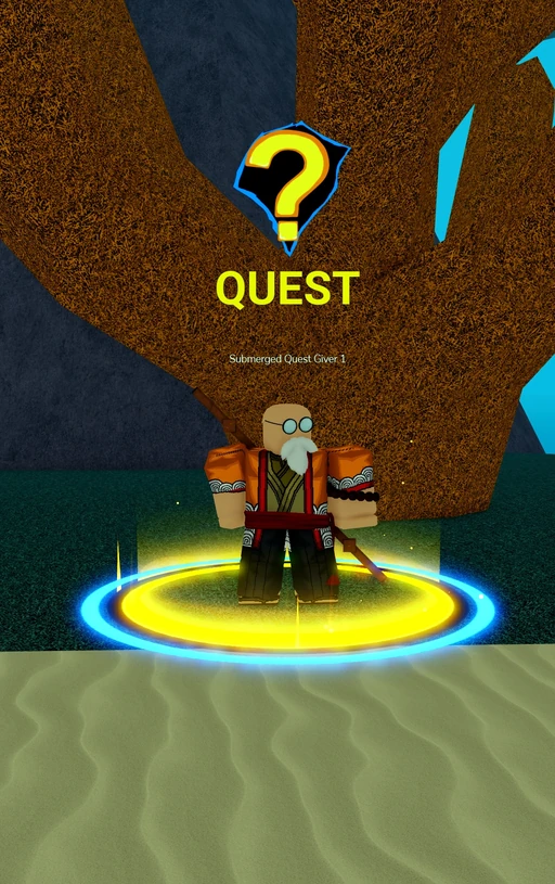 水下任務 NPC 1(Submerged Quest Giver 1) 位置示意